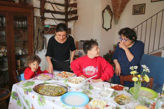 イタリア人家族の写真