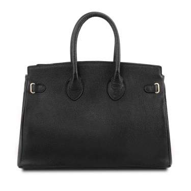 イタリア製レザーのハンド バッグTL BAG（Tuscany Leather）ブラック