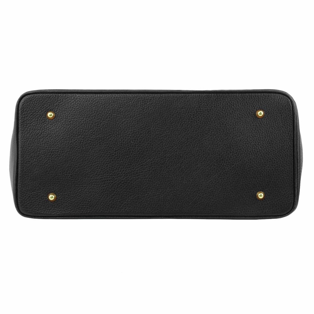イタリア製レザーのハンド バッグTL BAG（Tuscany Leather）ブラック