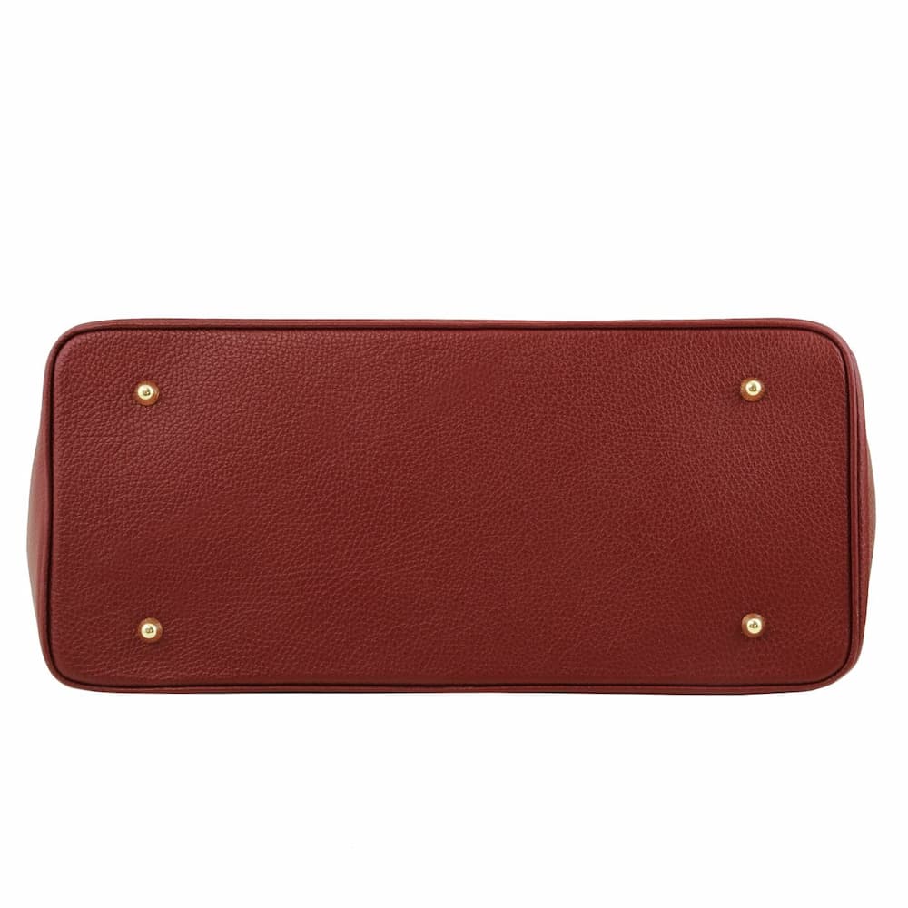 イタリア製レザーのハンド バッグTL BAG（Tuscany Leather）レッド