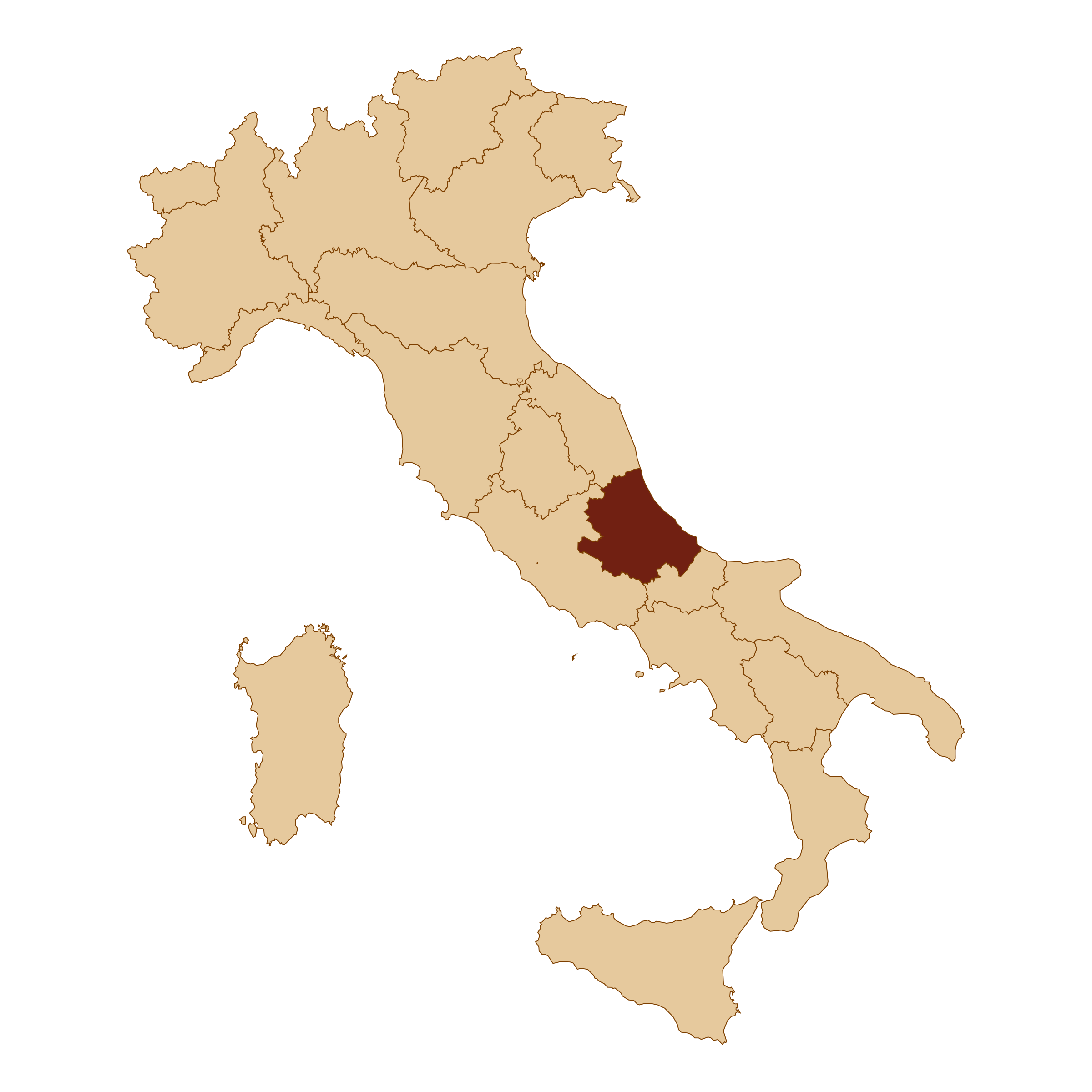 イタリア全土の地図