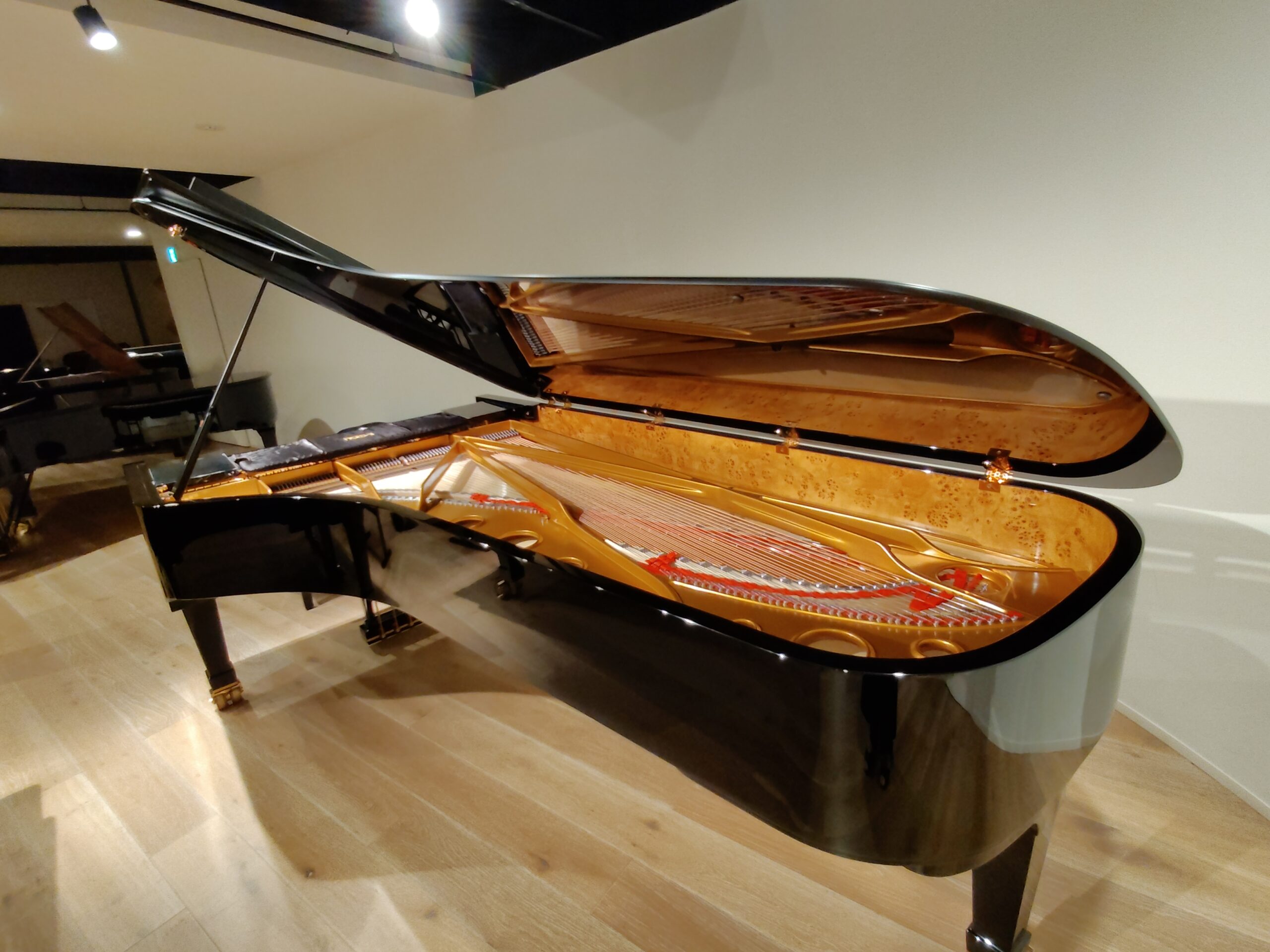 通常のグランドピアノより長いファツィオリF308