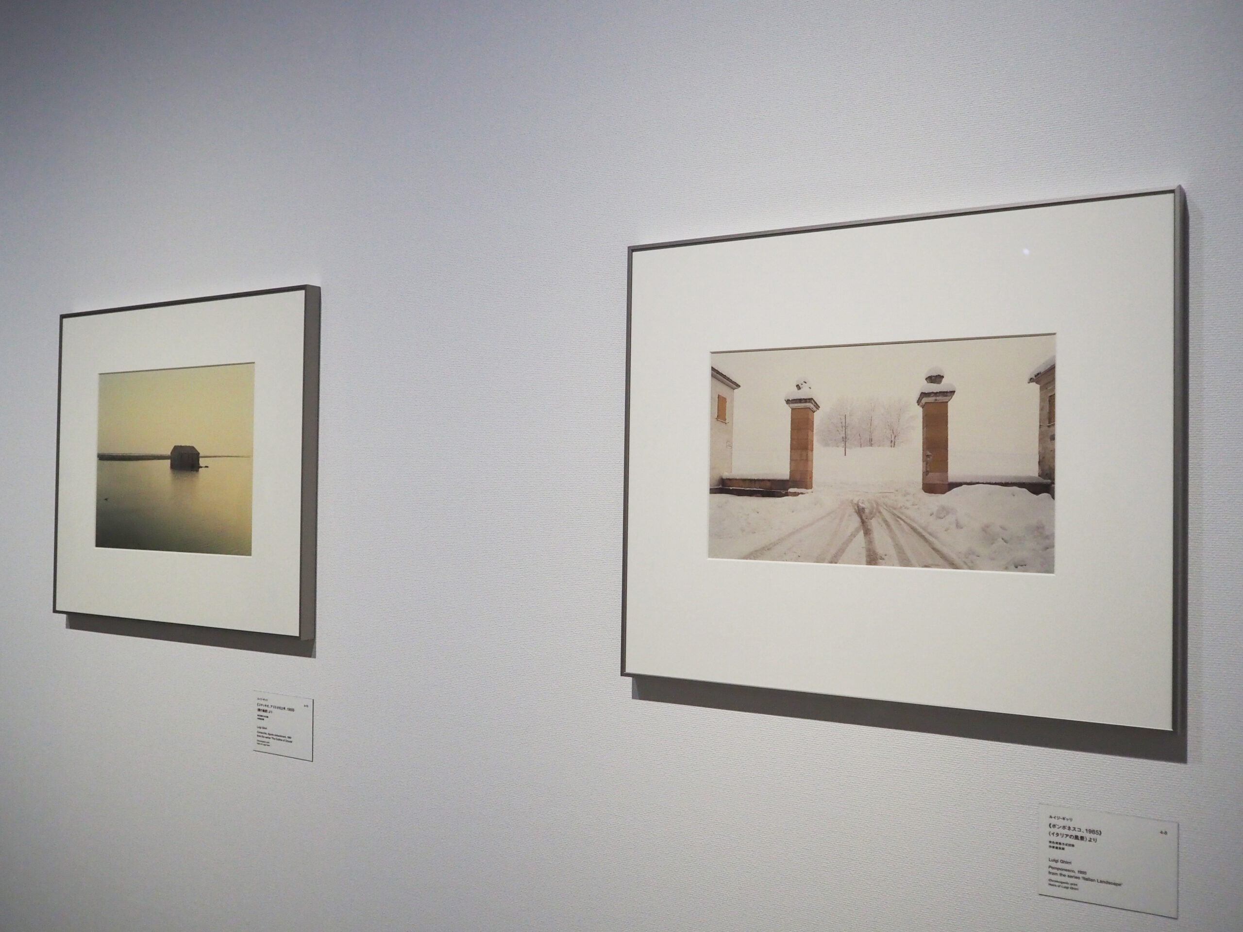 展覧会会場の２点の写真