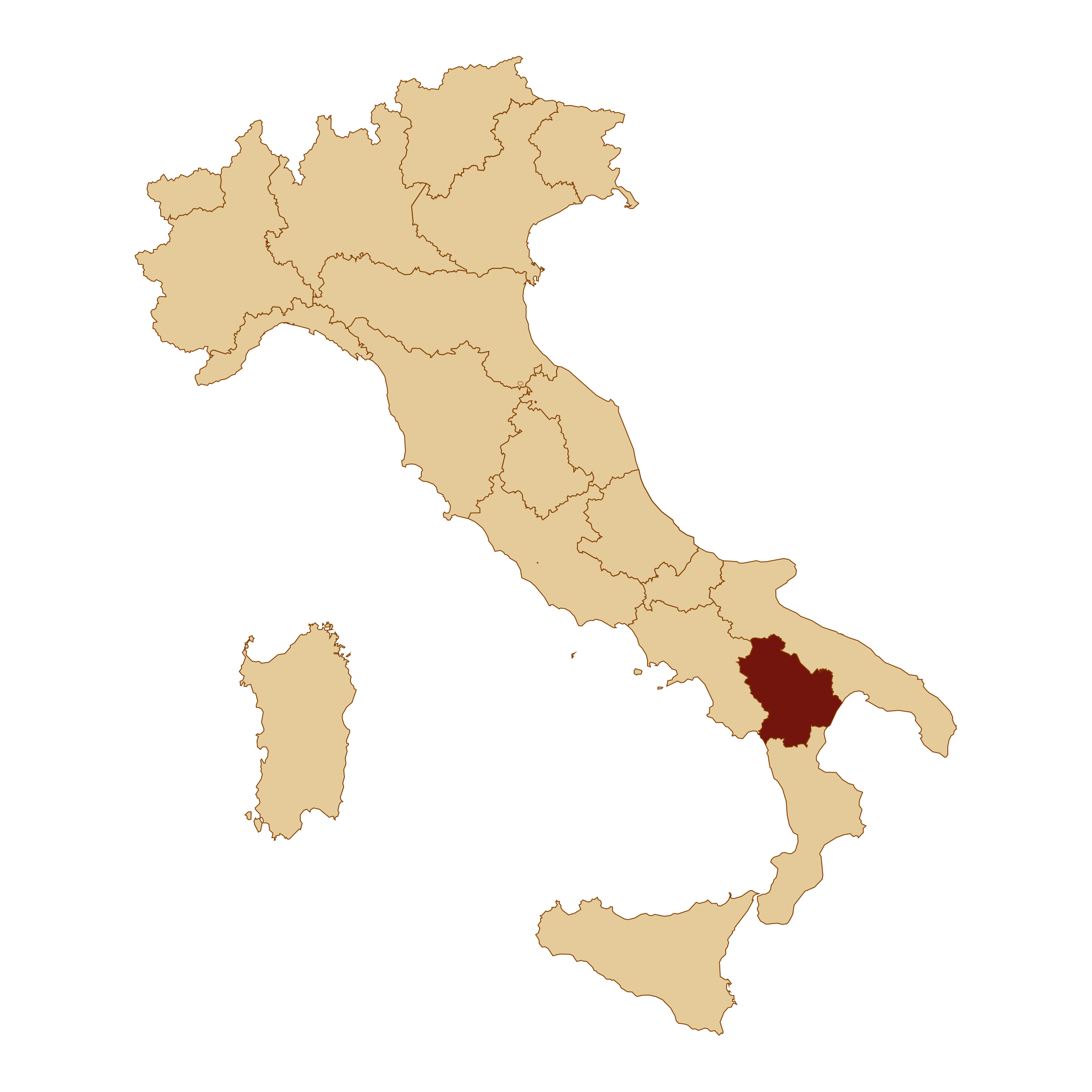 イタリア全土の地図