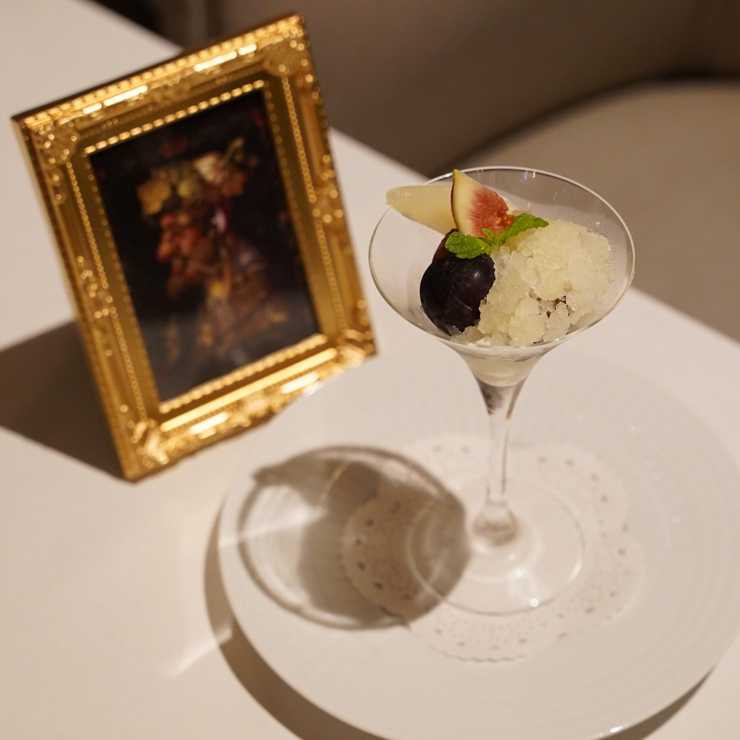 フルーツを添えたグラニテ