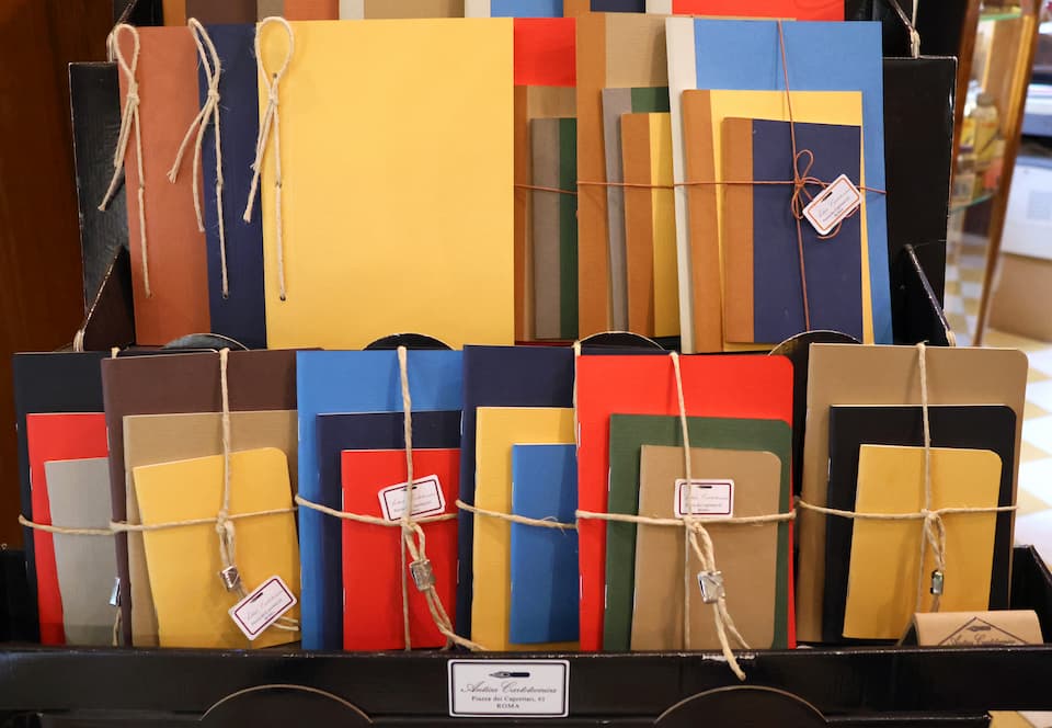 店オリジナルのノートは、もちろんMade in Italy