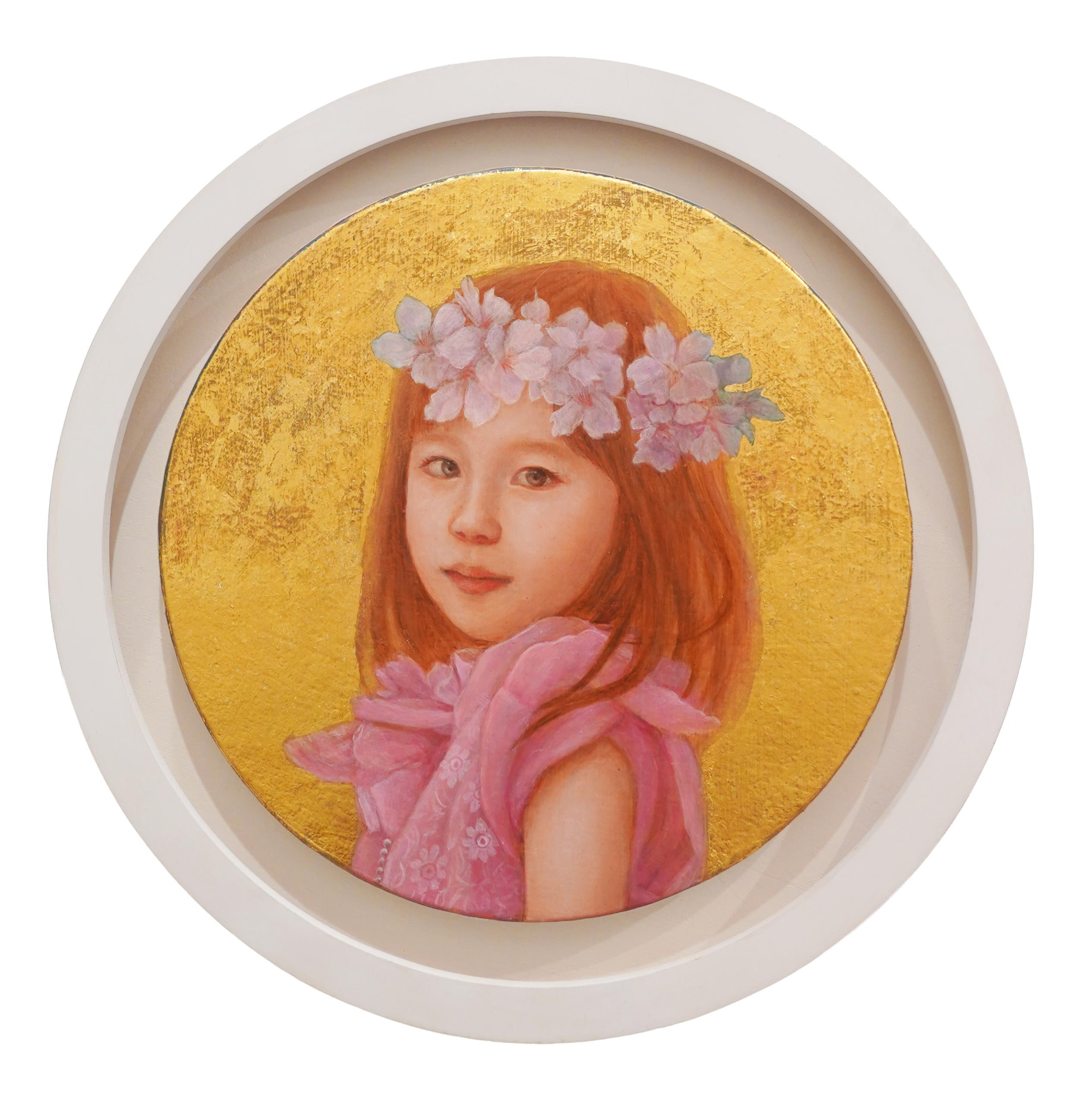 花冠を授けられた少女の絵画