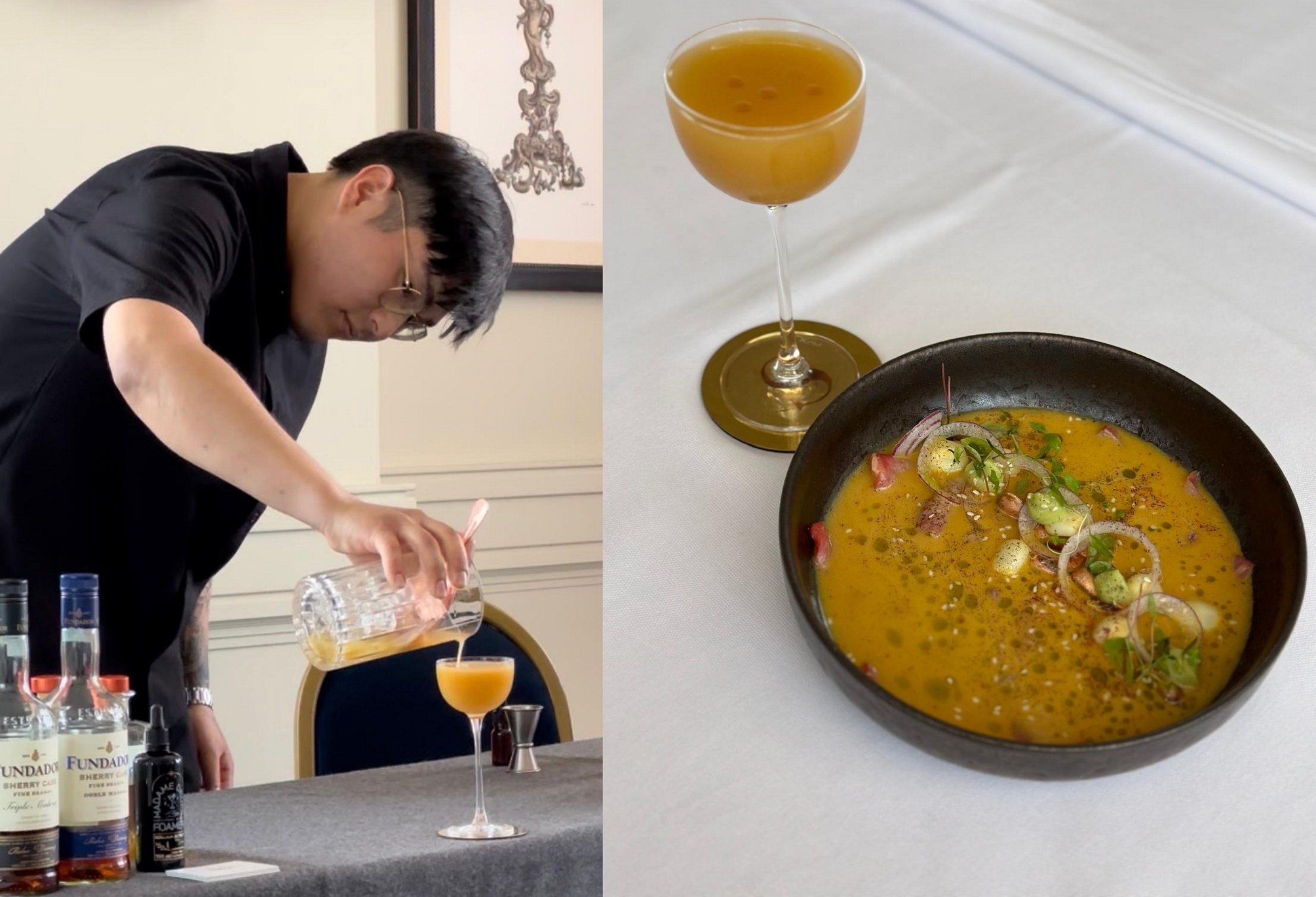 老舗ペルーレストラン「セーヴィ）」の バーテンダーと味噌カクテル