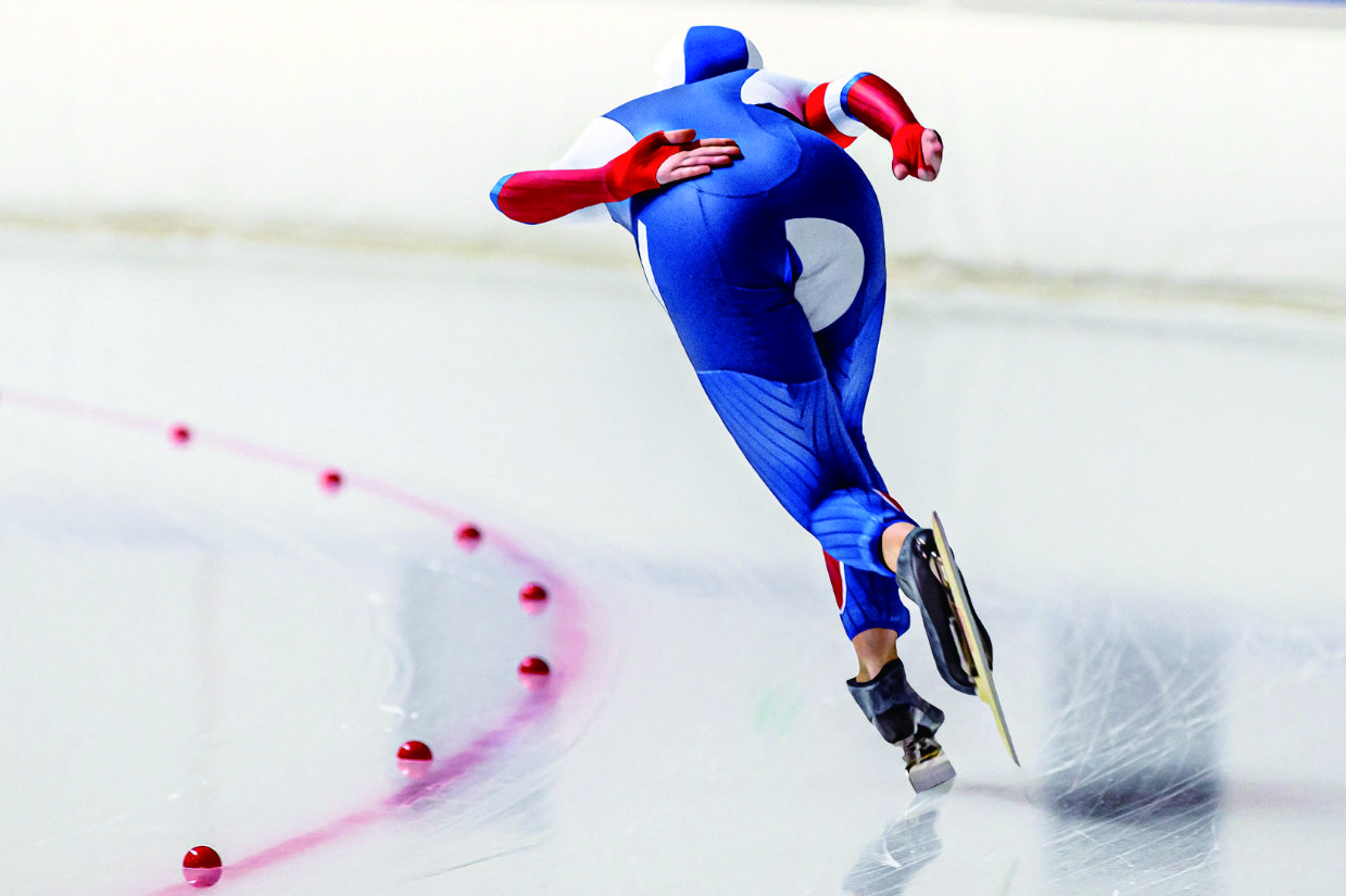 スピードスケートの選手