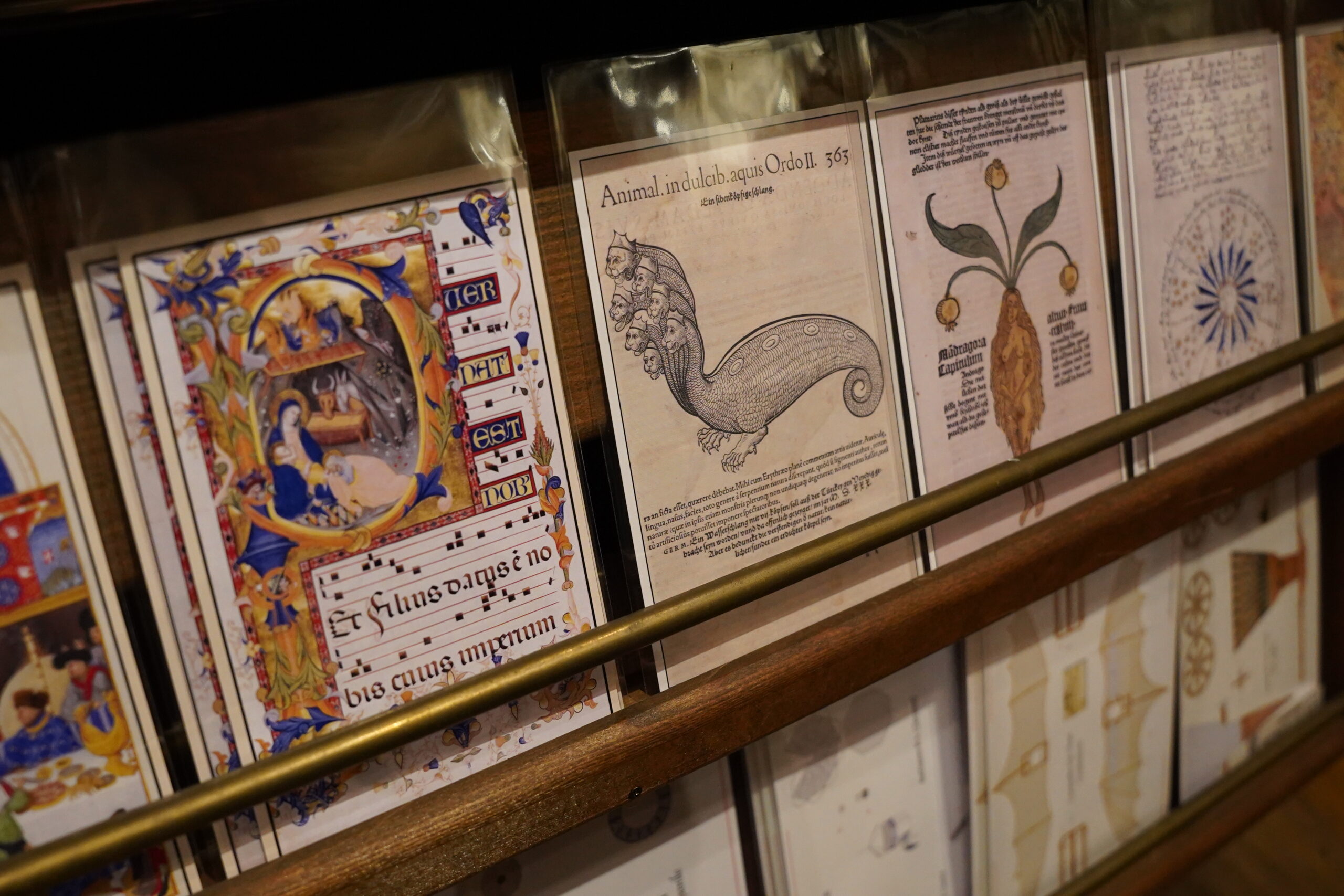 中世の絵柄が描かれたポストカード