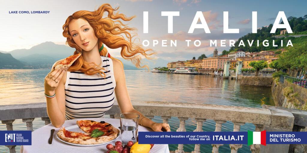 イタリア観光業のキャンペーンビジュアル